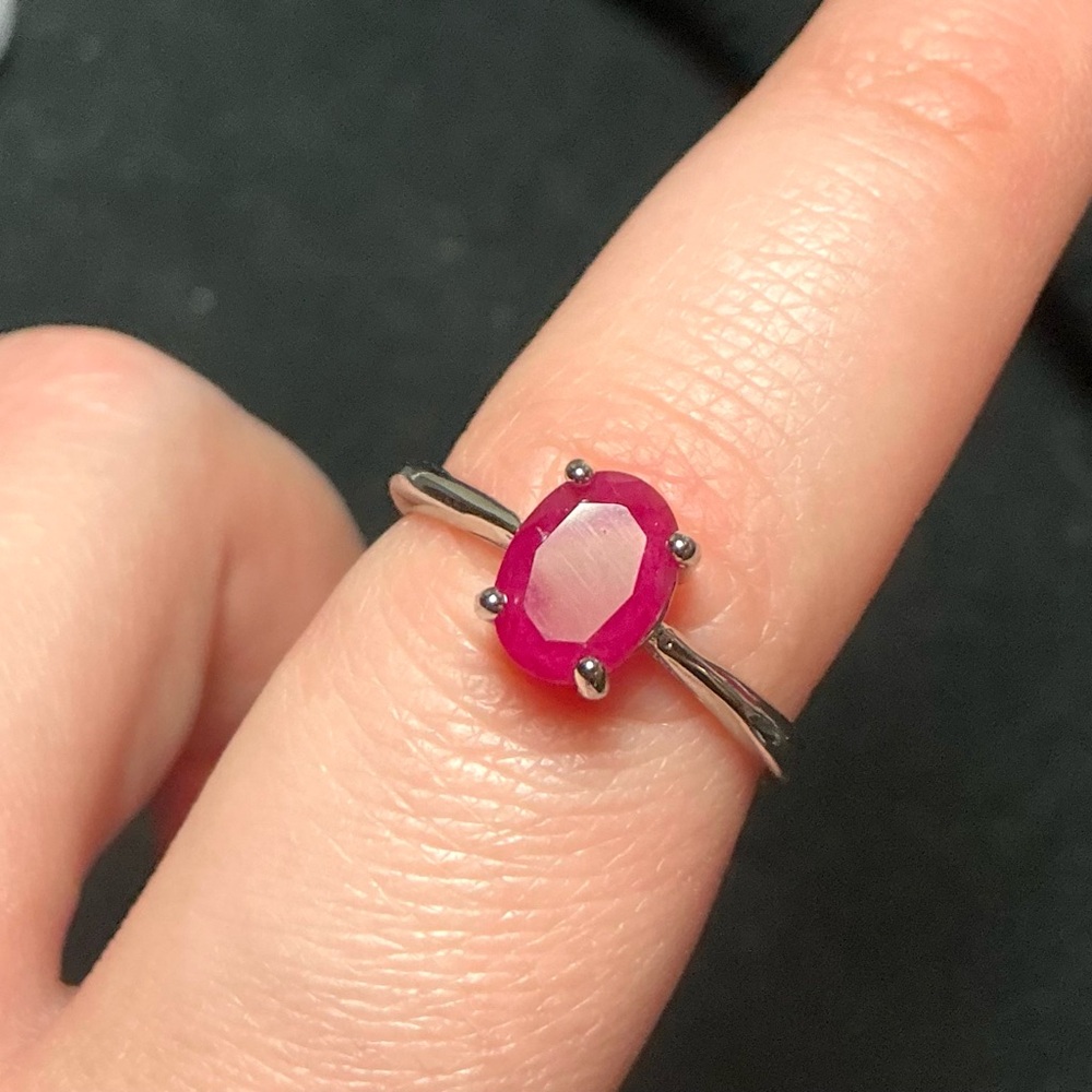 Natural Ruby Ring South African Ruby Ring Adjusta… - image 4